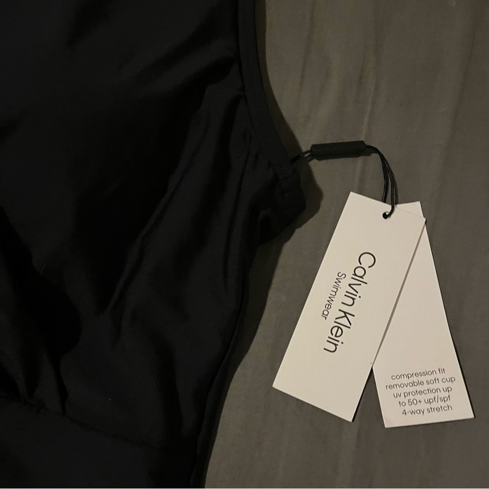 Calvin Klein Standard Tummy Control Panel High Neckline Soft Cups One Piece Swim - Picture 5 of 7